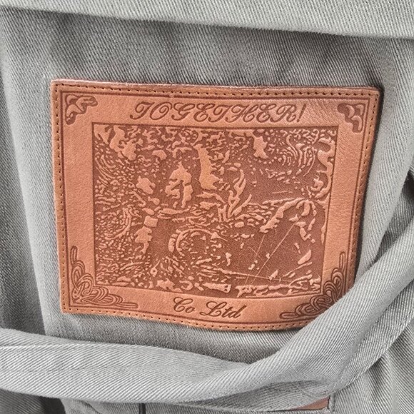 Vintage Together! Womens Olive Green Belted Cotton/Nylon Trench Coat Size 8 - Picture 4 of 8